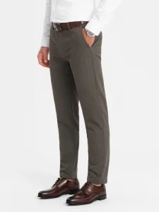 Elegantné pánske chinos nohavice khaki