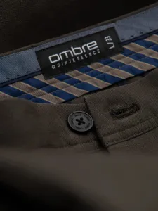 Elegantné pánske chinos nohavice khaki