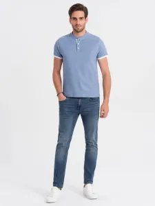 Trendy pánska polokošeľa - modrá
