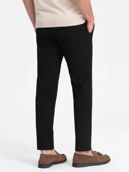 Elegantné pánske chinos nohavice čierne