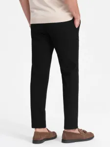 Elegantné pánske chinos nohavice čierne