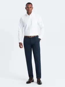 Elegantné pánske chinos nohavice granátové