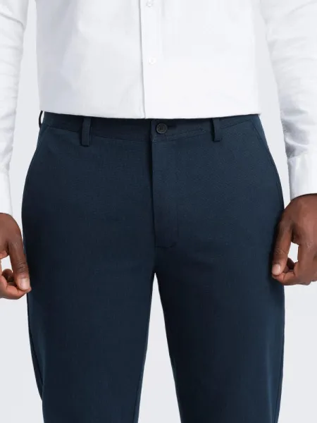 Elegantné pánske chinos nohavice granátové