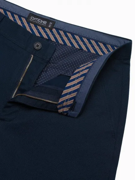 Elegantné pánske chinos nohavice granátové