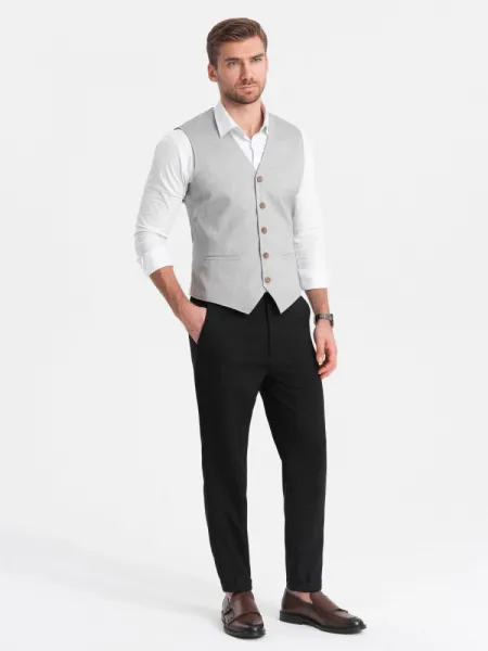 Trendy pánske chinos nohavice čierne
