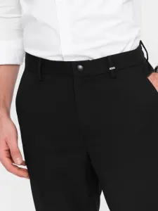 Trendy pánske chinos nohavice čierne