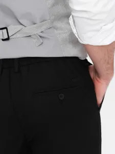 Trendy pánske chinos nohavice čierne