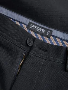 Elegantné pánske chinos nohavice grafitové