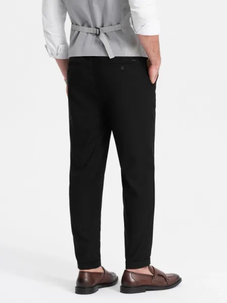 Trendy pánske chinos nohavice čierne