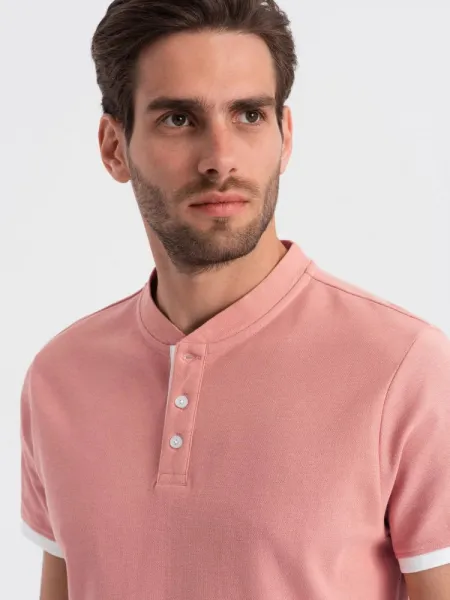 Trendy pánska polokošeľa - ružová