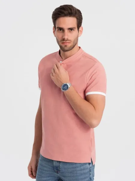 Trendy pánska polokošeľa - ružová