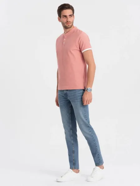 Trendy pánska polokošeľa - ružová