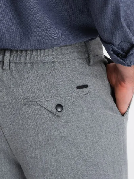 Trendy pánske chinos nohavice šedé