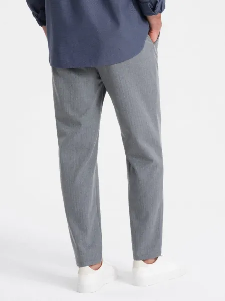 Trendy pánske chinos nohavice šedé