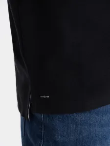 Trendy pánska polokošeľa - čierna