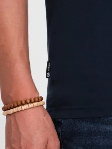 Originál tričko s V- výstrihom- granátové-muži