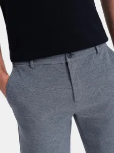 Štýlové kraťasy štruktúrované pre pánov tmavo modré