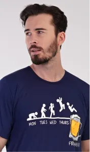 Dvojfarebné pánske pyžamo - Pivko
