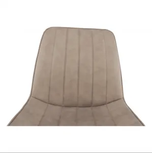 Stolička, ekokoža sivohnedá taupe/čierna, HAZAL