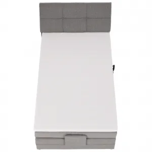 Elektrická polohovacia posteľ, boxspring, sivá, 120x200, GERONA NEW