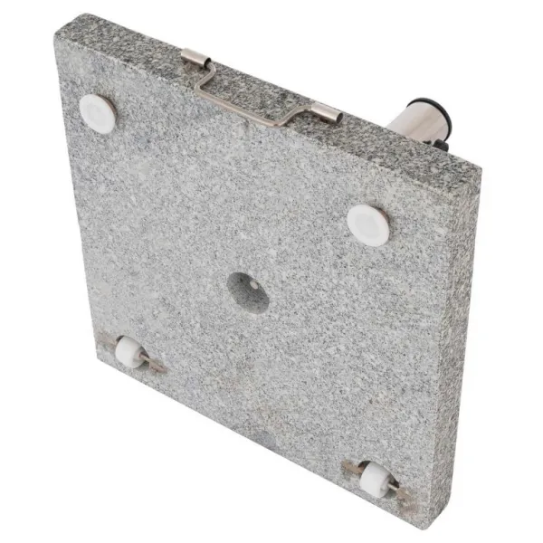 Garthen 40602 Stojan pre slnečníky - žula a oceľ - 45 x 45 cm