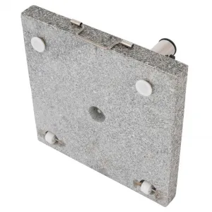Garthen 40602 Stojan pre slnečníky - žula a oceľ - 45 x 45 cm