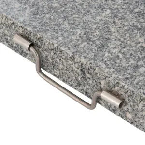 Garthen 40602 Stojan pre slnečníky - žula a oceľ - 45 x 45 cm