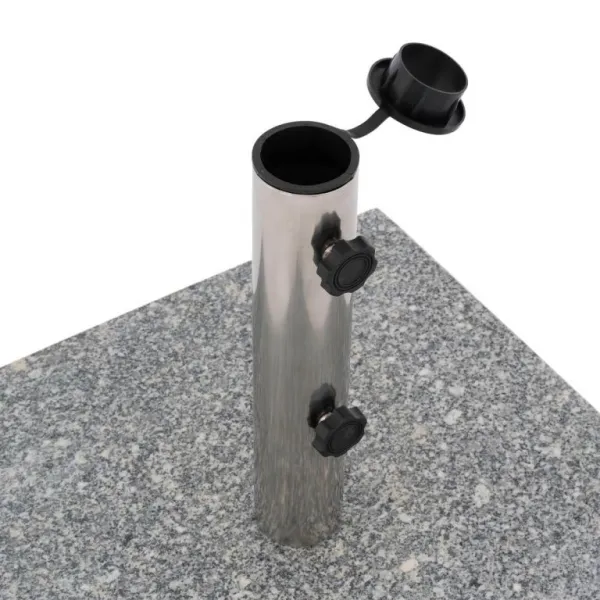 Garthen 40602 Stojan pre slnečníky - žula a oceľ - 45 x 45 cm
