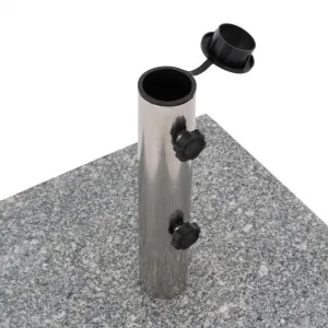 Garthen 40602 Stojan pre slnečníky - žula a oceľ - 45 x 45 cm