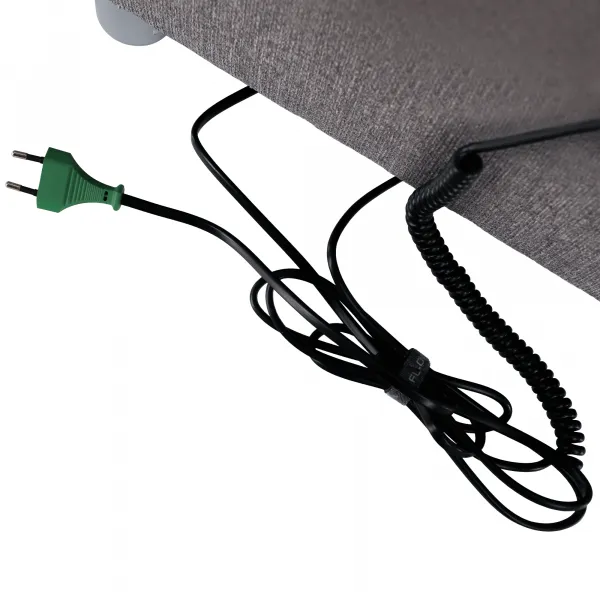 Elektrická polohovacia posteľ, boxspring, sivá, 120x200, GERONA NEW