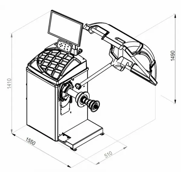 TIP-TOPOL Vyvažovačka diskov INVENTO VB 470