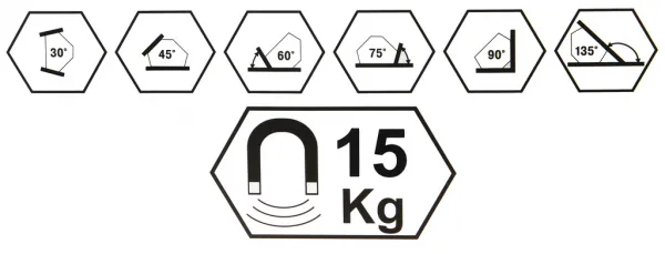 MARPOL Zvárací magnetický uholník 6 hran 15kg