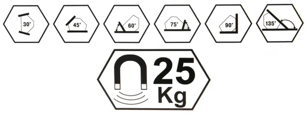 MARPOL Zvárací magnetický uholník 6 hran, 25 kg