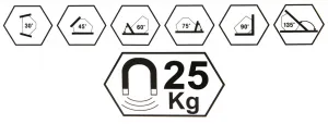 MARPOL Zvárací magnetický uholník 6 hran, 25 kg