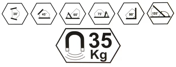 MARPOL Zvárací magnetický uholník 6 hran, 35 kg