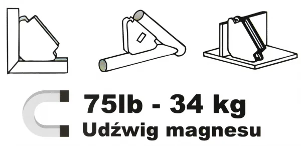 MARPOL Magnetický zvárací uholník 34kg