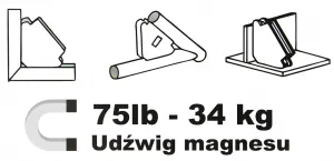 MARPOL Magnetický zvárací uholník 34kg