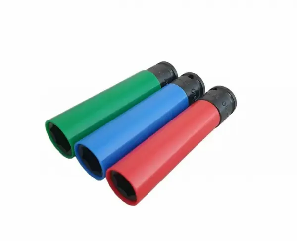 TIP-TOPOL Sada extra dlhých rázových nadstavcov 1/2" - 17, 19, 21 mm pre hliníkové ráfiky