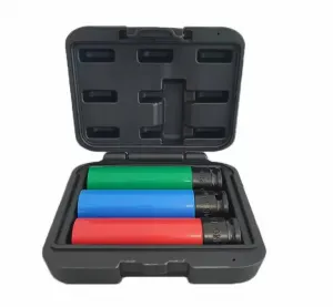 TIP-TOPOL Sada extra dlhých rázových nadstavcov 1/2" - 17, 19, 21 mm pre hliníkové ráfiky