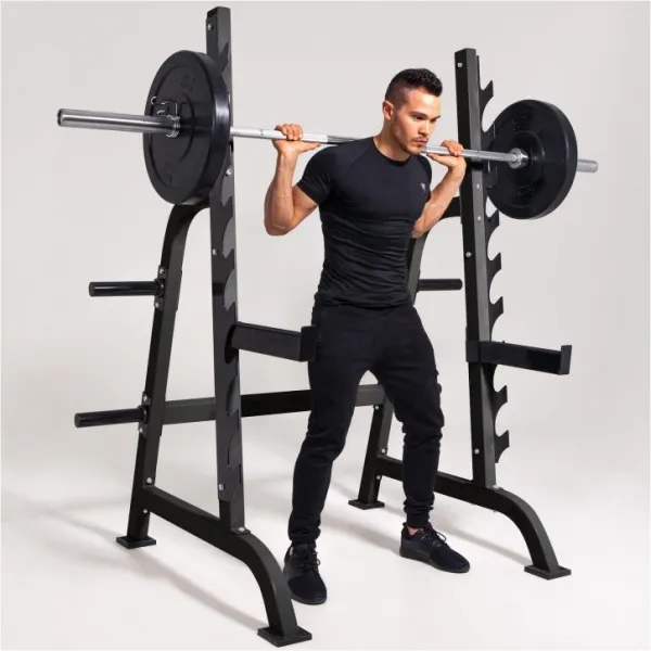 Gorilla Sports Stojan na drepy Power Squat Rack, 186 cm