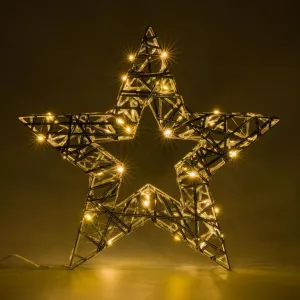Nexos 85998 Vianočná hviezda s časovačom- teple biela, 30 LED, 40 cm