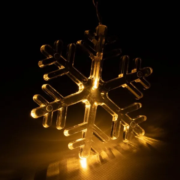 Nexos 86334 Svetelný záves vločky, 8 LED, teplo-biela