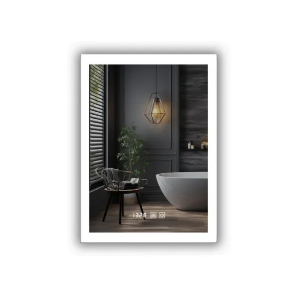 IREDA kúpeľňové zrkadlo s LED osvetlením, 60 x 80 cm