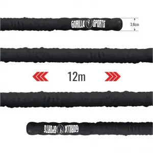 Gorilla Sports Posilňovacie lano s držiakom, 12 m x 3,8 cm