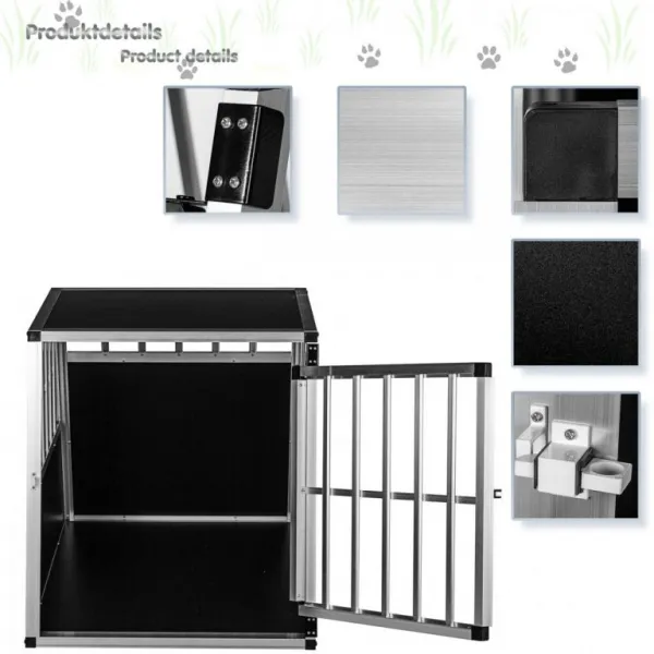 PETSTUFF Hliníková prepravná klietka pre psa 65 x 91 x 69,5 cm