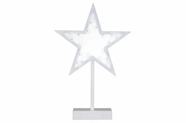 Nexos 33203 Vianočná dekorácia - hviezda - 38 cm, 20 LED