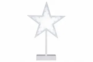 Nexos 33203 Vianočná dekorácia - hviezda - 38 cm, 20 LED