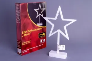 Nexos 33203 Vianočná dekorácia - hviezda - 38 cm, 20 LED