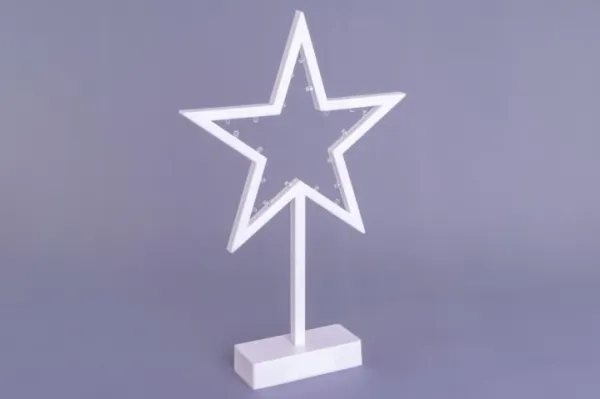 Nexos 33203 Vianočná dekorácia - hviezda - 38 cm, 20 LED