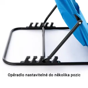 Garthen 70837 Nastaviteľná plážová podložka s opierkou - modrá